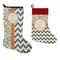 Swirls, Floral & Chevron Stockings - Side by Side compare