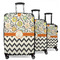 Swirls, Floral & Chevron Suitcase Set 1 - MAIN