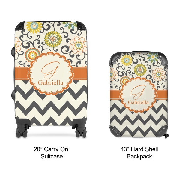 Swirls, Floral & Chevron Suitcase Set 4 - APPROVAL