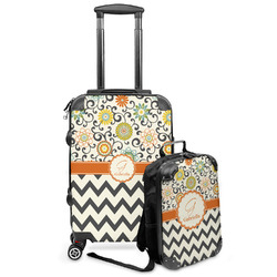 Swirls, Floral & Chevron Kids 2-Piece Luggage Set - Suitcase & Backpack (Personalized)