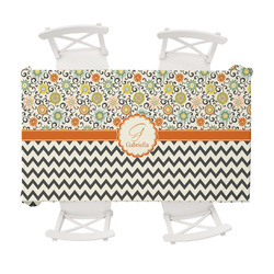 Swirls, Floral & Chevron Tablecloth - 58"x102" (Personalized)