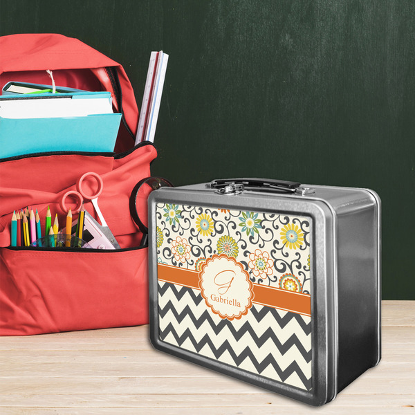 Swirls, Floral & Chevron Tin Lunchbox - LIFESTYLE