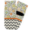 Swirls, Floral & Chevron Toddler Ankle Socks - Single Pair - Front and Back