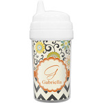 Swirls, Floral & Chevron Sippy Cup (Personalized)