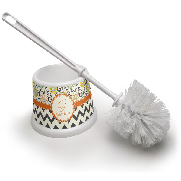 Custom Swirls, Floral & Chevron Toilet Brush (Personalized)