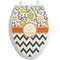 Swirls, Floral & Chevron Toilet Seat Decal - Elongated (Personalized)