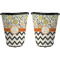 Swirls, Floral & Chevron Trash Can Black - Front and Back - Apvl