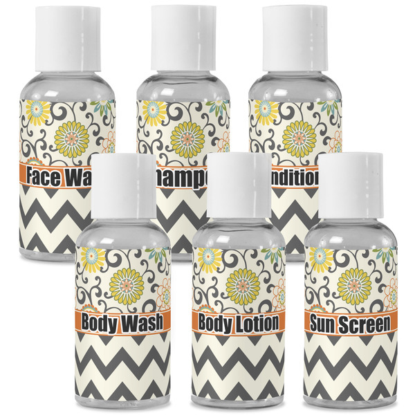 Custom Swirls, Floral & Chevron Travel Bottles (Personalized)