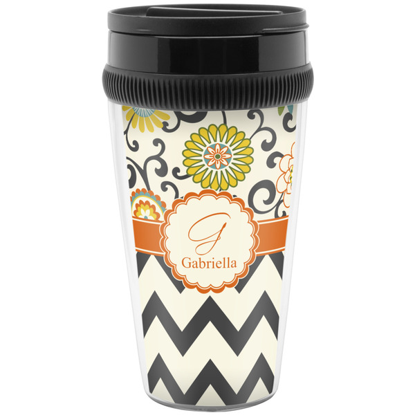 Custom Swirls, Floral & Chevron Acrylic Travel Mug without Handle (Personalized)