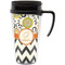 Swirls, Floral & Chevron Acrylic Travel Mug with Handle (Personalized)