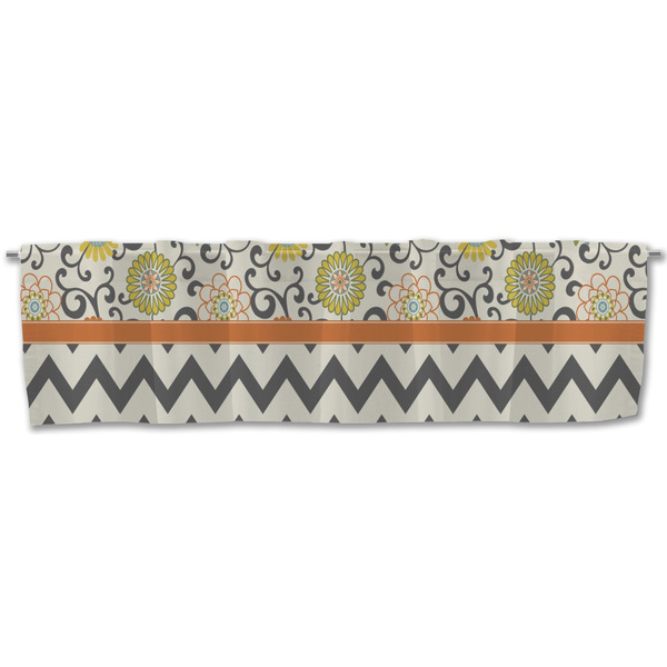 Swirls, Floral & Chevron Valance - Front