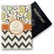 Swirls, Floral & Chevron Vinyl Passport Holder - Front