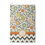 Swirls, Floral & Chevron Waffle Weave Golf Towel (Personalized)