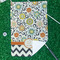 Swirls, Floral & Chevron Waffle Weave Golf Towel - In Context
