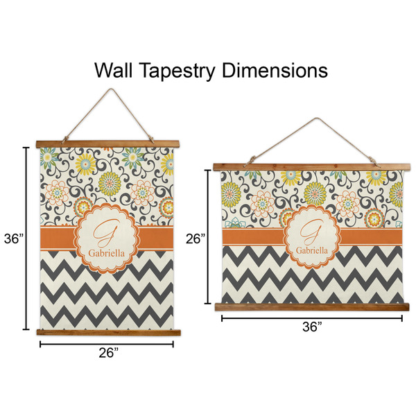 Swirls, Floral & Chevron Wall Hanging Tapestries - Parent/Sizing