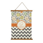 Swirls, Floral & Chevron Wall Hanging Tapestry - Tall (Personalized)