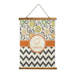 Swirls, Floral & Chevron Wall Hanging Tapestry - Tall (Personalized)