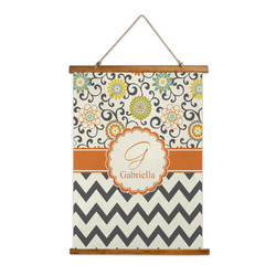 Swirls, Floral & Chevron Wall Hanging Tapestry (Personalized)