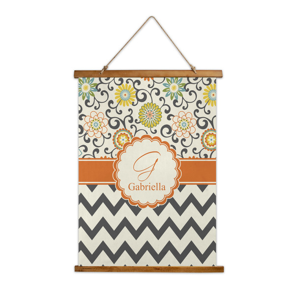 Custom Swirls, Floral & Chevron Wall Hanging Tapestry (Personalized)