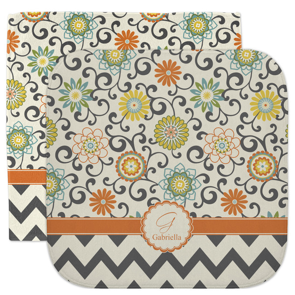 Custom Swirls, Floral & Chevron Facecloth / Wash Cloth (Personalized)