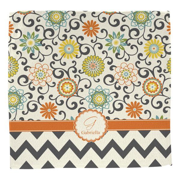 Swirls, Floral & Chevron Washcloth - Front - No Soap