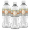 Swirls, Floral & Chevron Water Bottle Labels - Front View