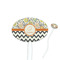 Swirls, Floral & Chevron White Plastic 7" Stir Stick - Oval - Closeup