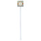 Swirls, Floral & Chevron White Plastic Stir Stick - Single Sided - Square - Single Stick