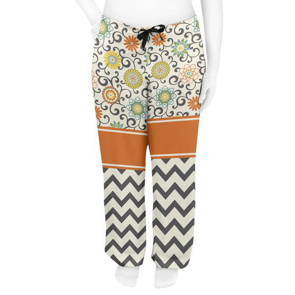 Swirls, Floral & Chevron Women's Pj on model - Front