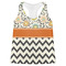 Swirls, Floral & Chevron Womens Racerback Tank Top - 2X Large