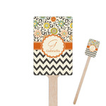 Swirls, Floral & Chevron Rectangle Wooden Stir Sticks (Personalized)