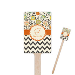 Swirls, Floral & Chevron 6.25" Rectangle Wooden Stir Sticks - Double Sided (Personalized)