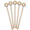 Swirls, Floral & Chevron Wooden 6" Stir Stick - Round - Fan View