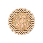 Swirls, Floral & Chevron Genuine Maple or Cherry Wood Sticker (Personalized)