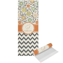 Swirls, Floral & Chevron Yoga Mat - Printed Front (Personalized)