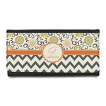 Swirls, Floral & Chevron Leatherette Ladies Wallet (Personalized)