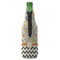 Swirls, Floral & Chevron Zipper Bottle Cooler - BACK (bottle)