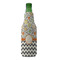 Swirls, Floral & Chevron Zipper Bottle Cooler - FRONT (bottle)