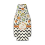 Swirls, Floral & Chevron Zipper Bottle Cooler (Personalized)