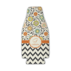 Swirls, Floral & Chevron Zipper Bottle Cooler (Personalized)