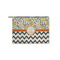 Swirls, Floral & Chevron Zipper Pouch - Small - 8.5"x6" (Personalized)