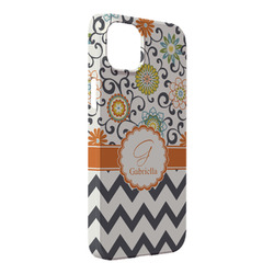 Swirls, Floral & Chevron iPhone Case - Plastic - iPhone 14 Plus (Personalized)