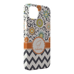 Swirls, Floral & Chevron iPhone Case - Plastic - iPhone 14 Pro Max (Personalized)