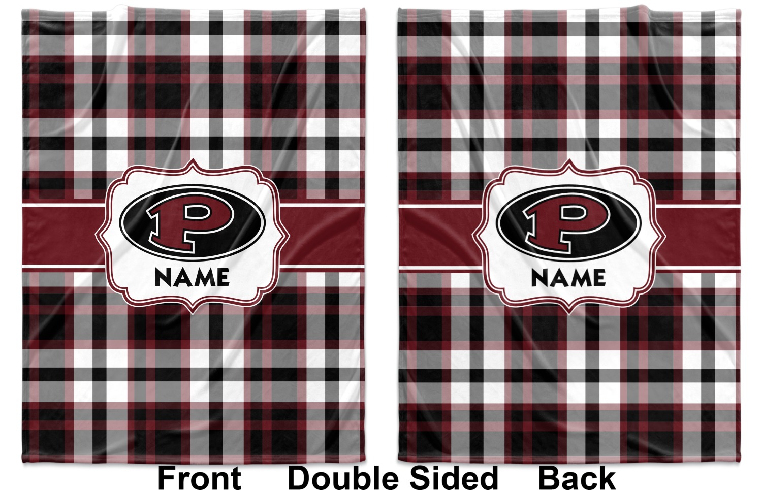 Pearland Oilers Plaid Fleece Blanket Toddler / Throw 60"x50