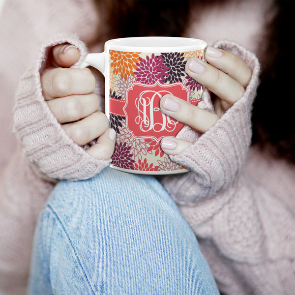 Mums Flower 11oz Coffee Mug - LIFESTYLE