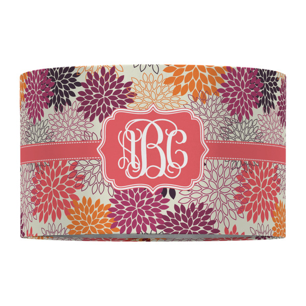 Mums Flower 12" Drum Lampshade - FRONT (Fabric)