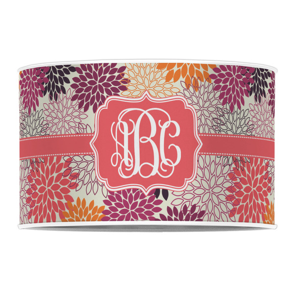 Mums Flower 12" Drum Lampshade - FRONT (Poly Film)