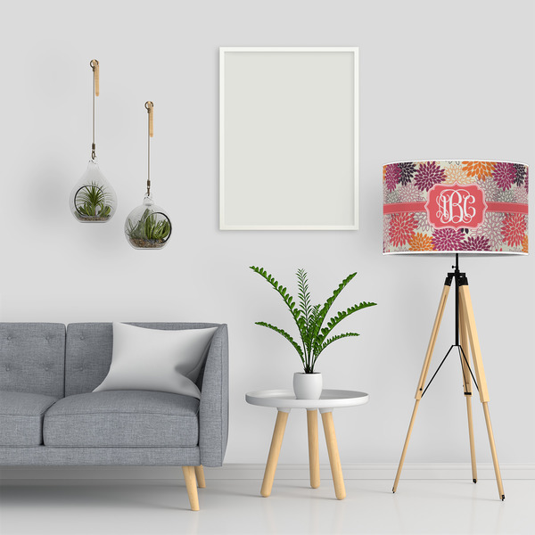 Mums Flower 12" Drum Lampshade - LIFESTYLE