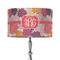 Mums Flower 12" Drum Lampshade - ON STAND (Fabric)