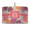 Mums Flower 12" Drum Pendant Lamp - Fabric (Personalized)